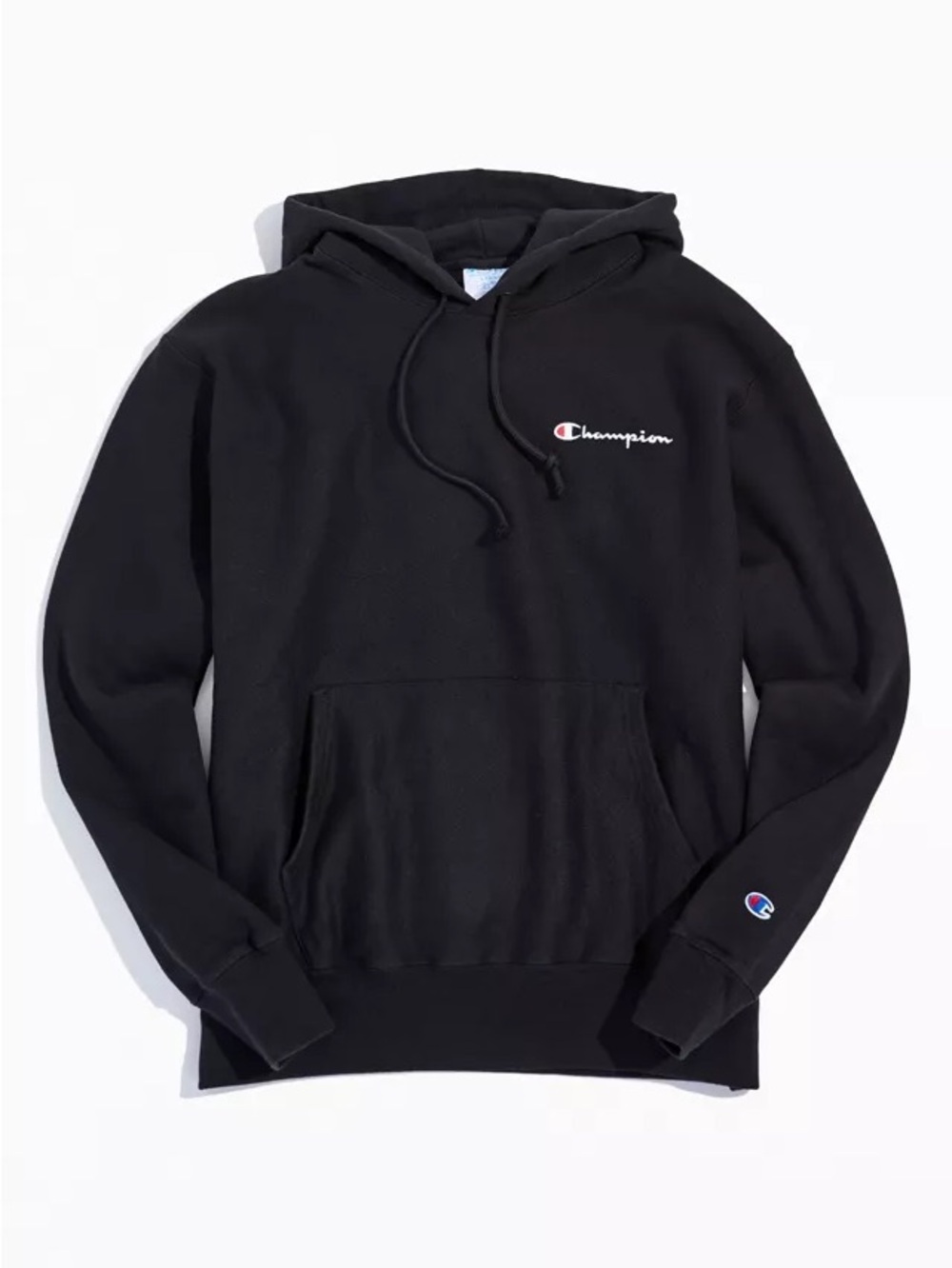 Champion Men’s Black Logo Hoodie Size Small